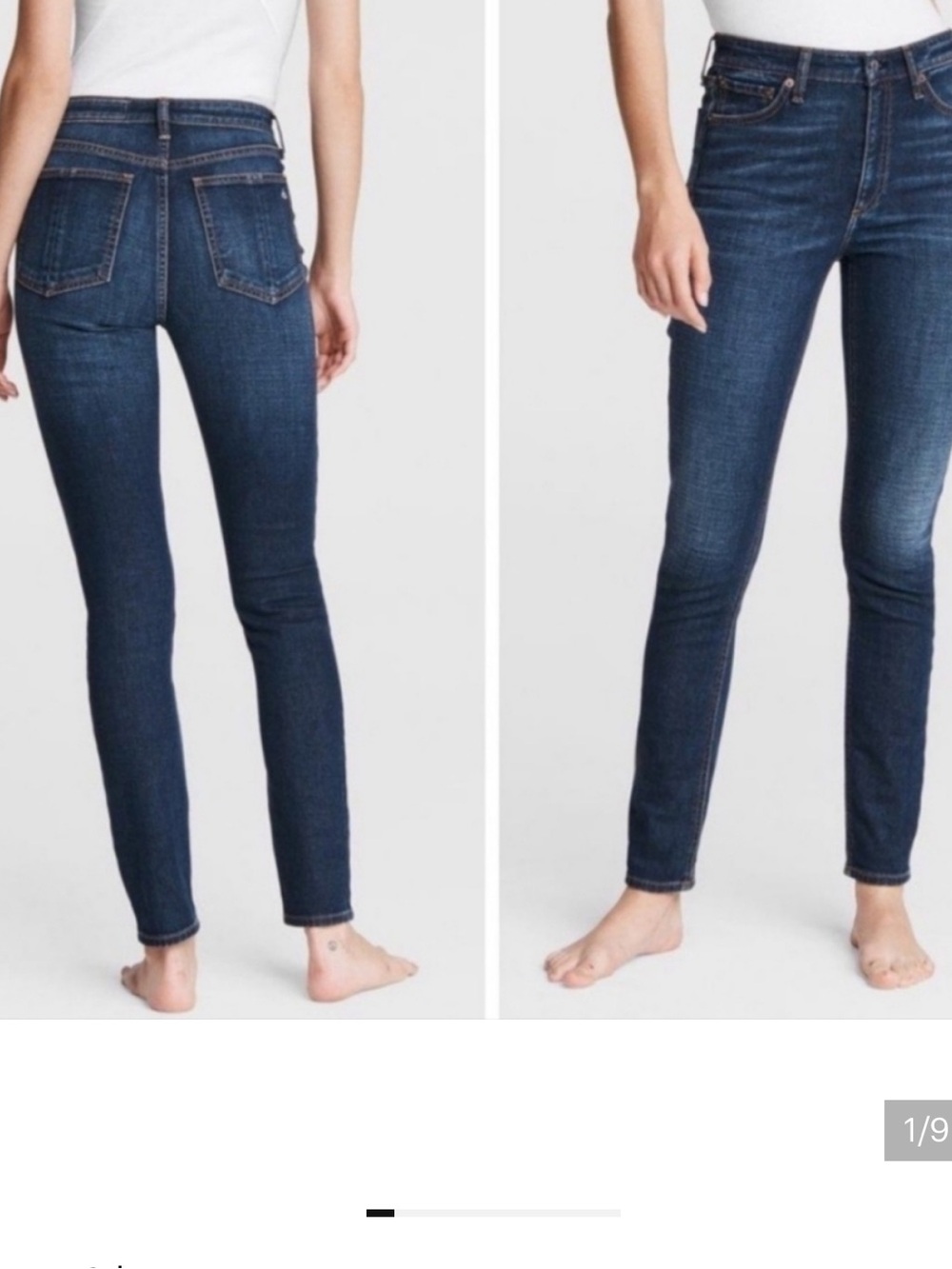 rag & bone Dark Indigo High-Rise Skinny Jeans